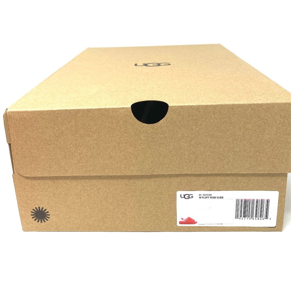 💖MEGA SALE💖UGG Women's 1095119 HSPK FLUFF YEAH Pink Fur Sheep Slides Slippers - Picture 8 of 9